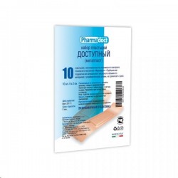 Пластырь, Pharmadoct (Фармадокт) р. 6смх2см №10 Доступный (мегапласт) на полимерной основе (экономичная упаковка) телесный зип-пакет